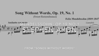 Video thumbnail of "Mendelssohn: Songs Without Words, Op 19, No 1"