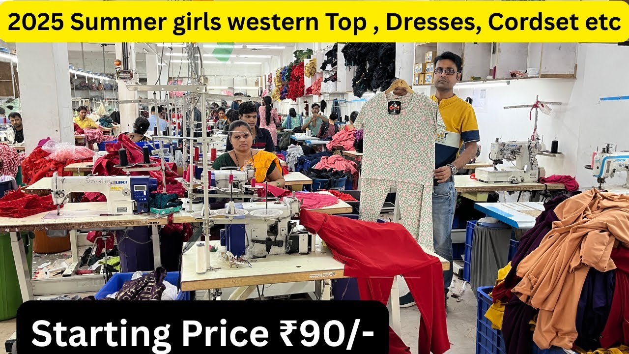 Western dresses top manufacturer in Surat, Ladies Western Wear Skirt Top, Clickawish Enterprises