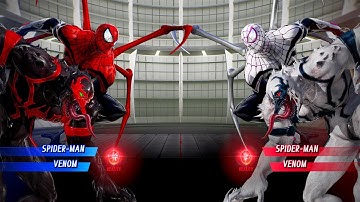 Spiderman & Anti Venom VS Spiderman & Anti Venom (Very Hard) - Marvel vs Capcom | 4K UHD Gameplay