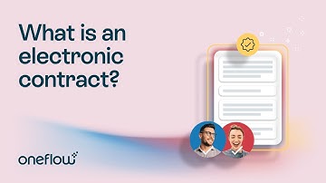 What is an electronic contract? | Oneflow