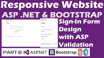 Responsive Website - ASP .NET & Bootstrap - Part 8 - Login Page Design with Validation Controls