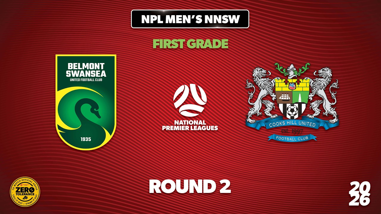 NPL Men's NNSW First Grade Round 2 - Belmont Swansea United v Cooks Hill United