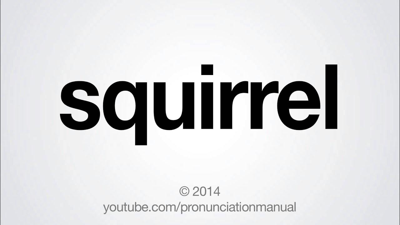 How to Pronounce Squirrel - YouTube