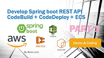 Develop Spring boot REST API in AWS - PART 1 (Codebuild + CodeDeploy + ECS + CI/CD)