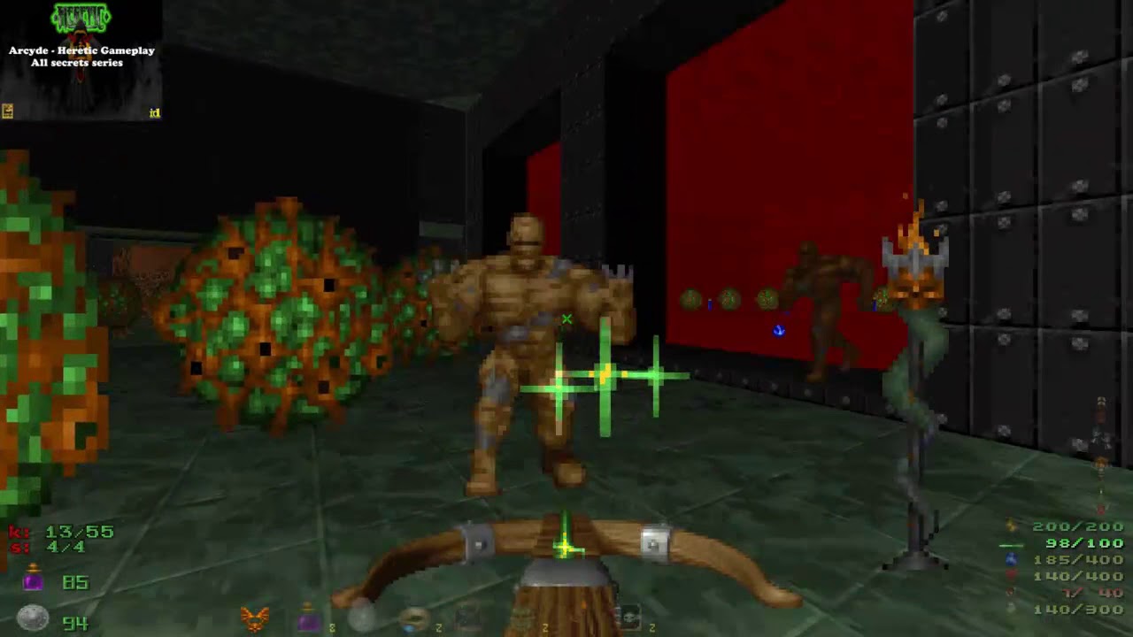 Heretic - E1M8: Hell's Maw (Final Map) Boss Battle & Ending - All Secrets Series #01