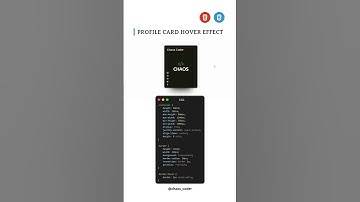 Profile Card Hover Effect | HTML & CSS | #shorts