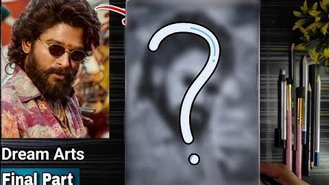 Pushpa 2 Allu Arjun Drawing Sketch (Final Part), Realistic Shading Step By Step Tutorial, Allu Arjun