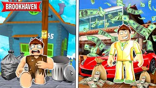 O MENINO POBRE QUE FICOU RICO E MUDOU DE VIDA 😍💰 Brookhaven Historinhas no Roblox
