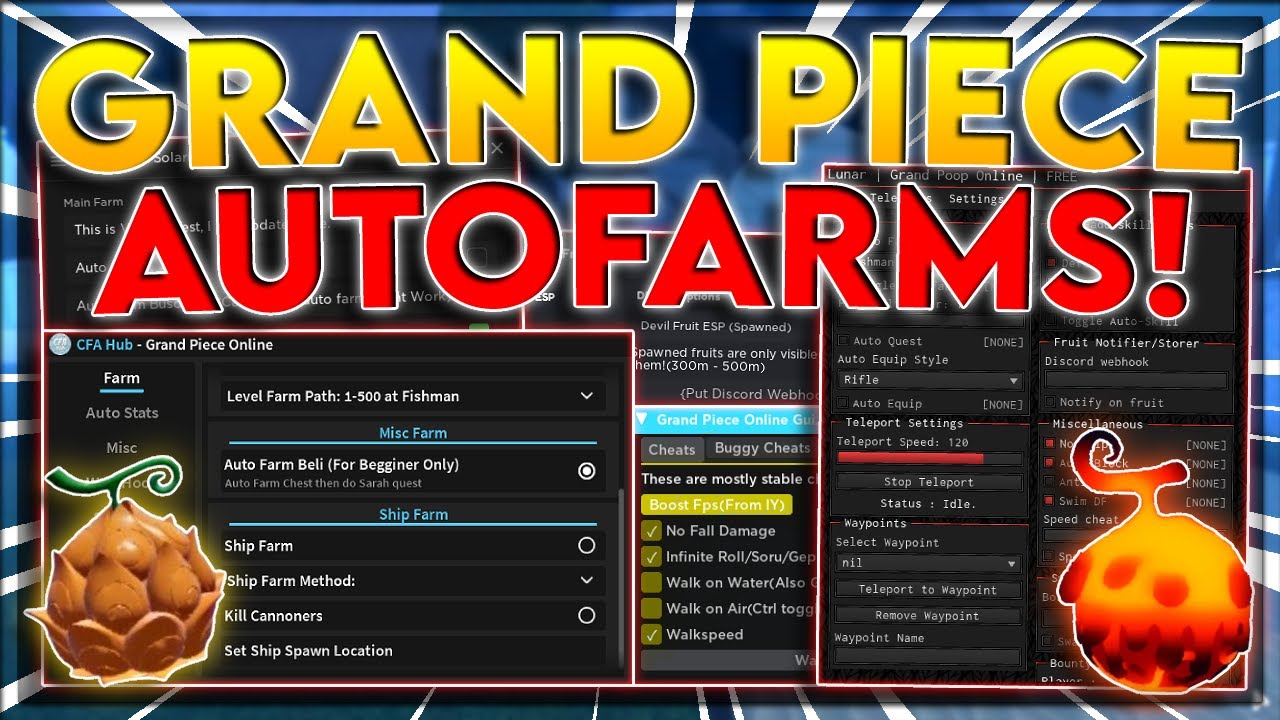 🎉UPDATE] Grand Piece Online Script GUI / Hack, Auto Farm, Give All  Fruits