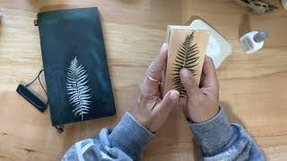 How to Stamp your Leather Journal Cover , DIY Travelers Notebook