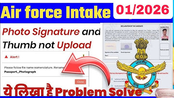 Air force me Photo sign kaise upload kare | Photo signature and thumb upload problem