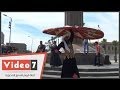 بالفيديو عروض التنورة و المزمار الصعيدى لمحاربة الإرهاب أمام جامعة القاهرة