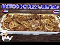 Bistec de res encebollado