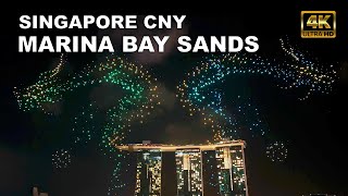 Marina Bay Sands Singapore | Legend of the Dragon Gate Drone Show | Singapore Chinese New Year