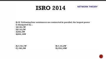 ISRO 2014 Solutions Electronics | ISRO Scientist / Engineer-SC Electronics Previous Year Paper | Q52
