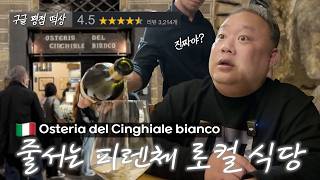 Florence Local Bistro with a long line Its Google rating skyrocketed! |Osteria del Cinghiale bianco