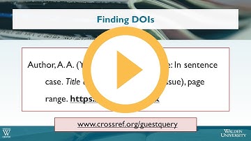 Finding DOIs for Journal Article Reference Entries*