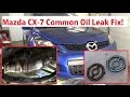 Mazda CX-7 Common Oil Leak Fix !  Oil Filter Housing Cooler Replacement Mazda CX7 Mazda 5 Speed