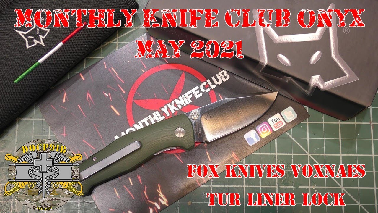 Monthly Knife Club Onyx May 2021 Fox Knives Voxnaes TUR Liner Lock
