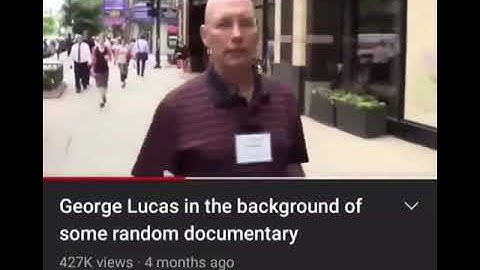 George Lucas in the background of some random documentary