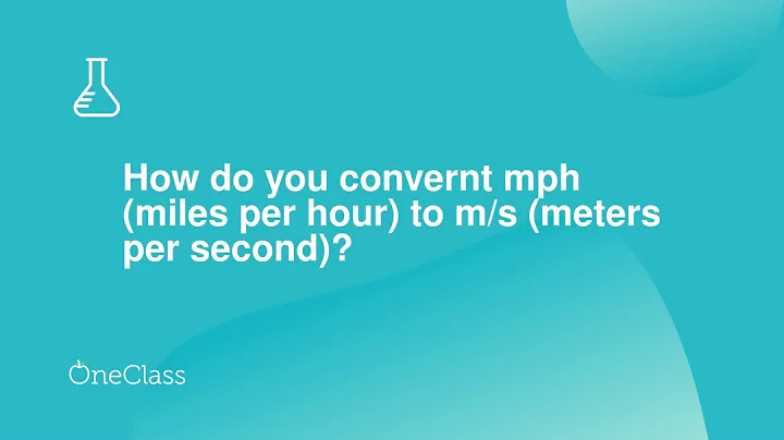 How do you convernt mph miles per hour to m/s meters per second?