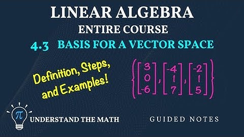 Determine if a Set is a Basis for a Vector Space: Step-by-Step Guide