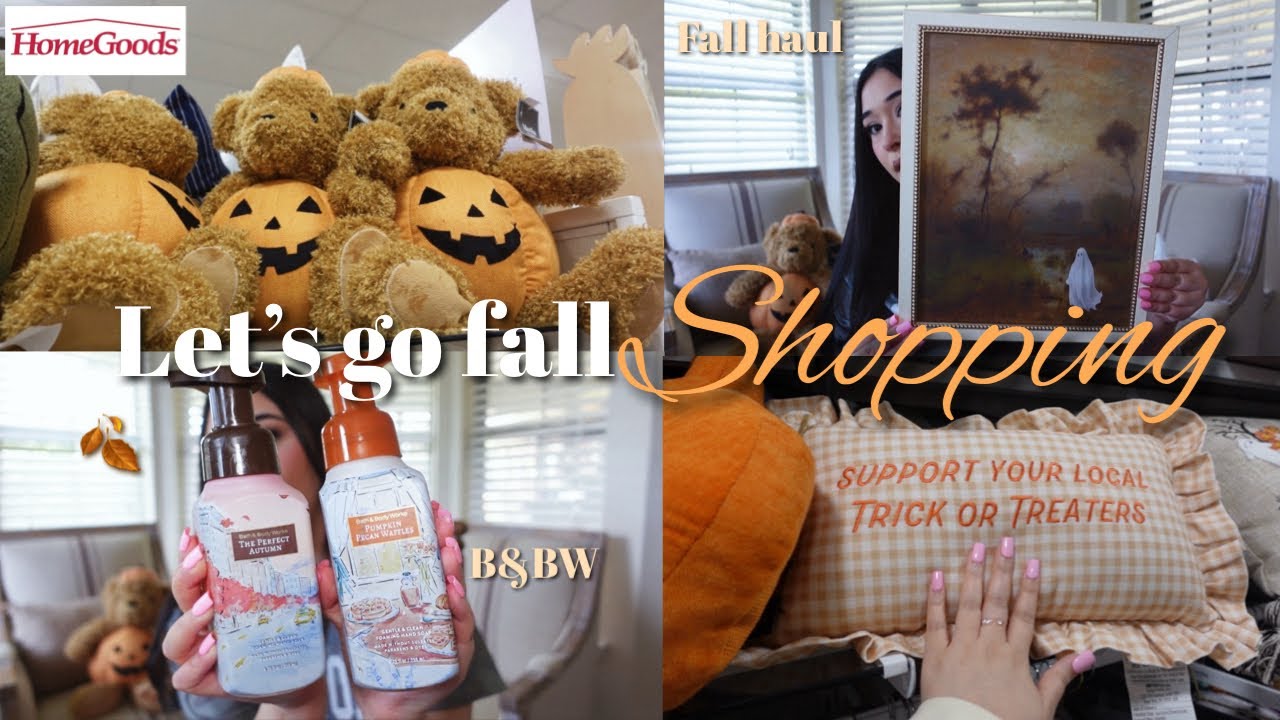 COZY FALL SHOP WITH ME 🧸🍂 (HomeGoods, B&BW & Marshalls) pretending it’s fall 