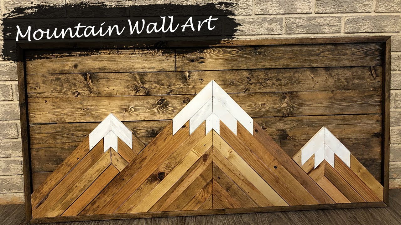 Mountain Range Wooden Wall Art | 