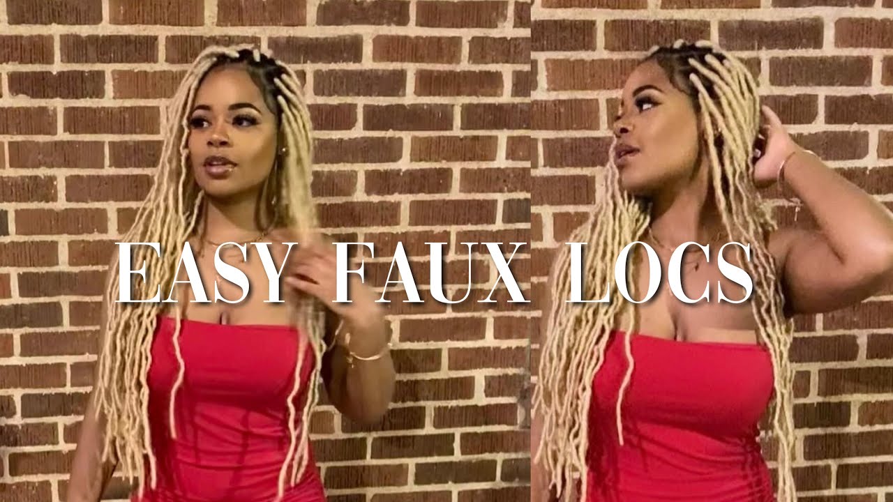 How To : Easy Faux Locs Tutorial | Crochet Method minimal wrapping | 613 Blonde 😍👱🏽‍♀️✨
