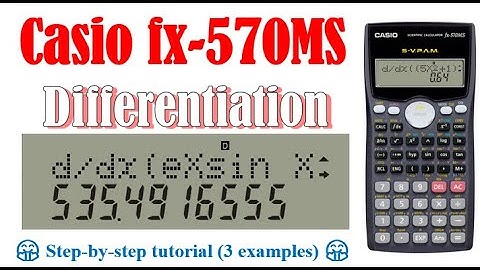 Differentiation (Casio fx-570MS, fx-991MS)