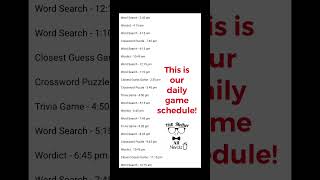 Word Game Schedule screenshot 1
