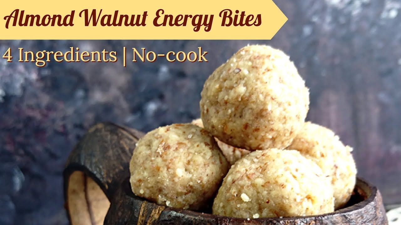 Almond Walnut Energy Bites walnut and almond energy balls recipe nocook healthy energy