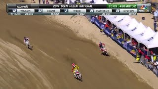 Glen Helen 450 Moto 2: Baggett,  Anderson, Craig battle