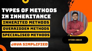Types of Methods in Inheritance | Inherited, Overriding, and Specialized Methods | Method Overriding