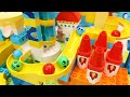 Satisfying Marble Run Race ASMR Building Blocks Funnels &amp; Spiral Elevator