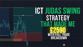ICT JUDAS SWING strategy that MADE ME $2590 With FULL TRADE breakdown