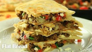 Ground Beef and Feta Flatbread