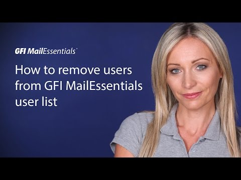 How to remove users from GFI MailEssentials user list