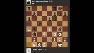 Oldrich Duras vs Jose Raul Capablanca • Rice CC Masters - New York, 1913