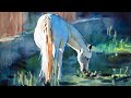 Watercolor Live - how to paint a horse