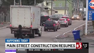 Construction resumes on Main Street in Winooski