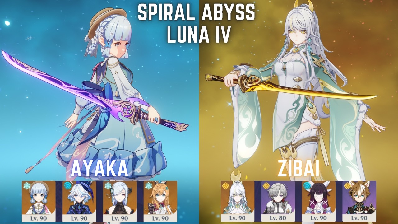 C3 Ayaka Freeze & C1 Zibai Lunar Crystallize | New Spiral Abyss Luna IV | Genshin Impact