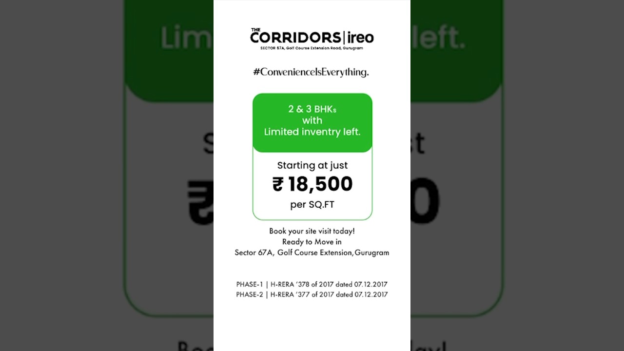 The Corridors by IREO | Ready-to-Move-in Luxury Homes in Gurgaon