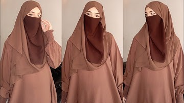 Hijab Style With Niqab || Hijab with niqab || Hijab Tutorial With Half Niqab🦋