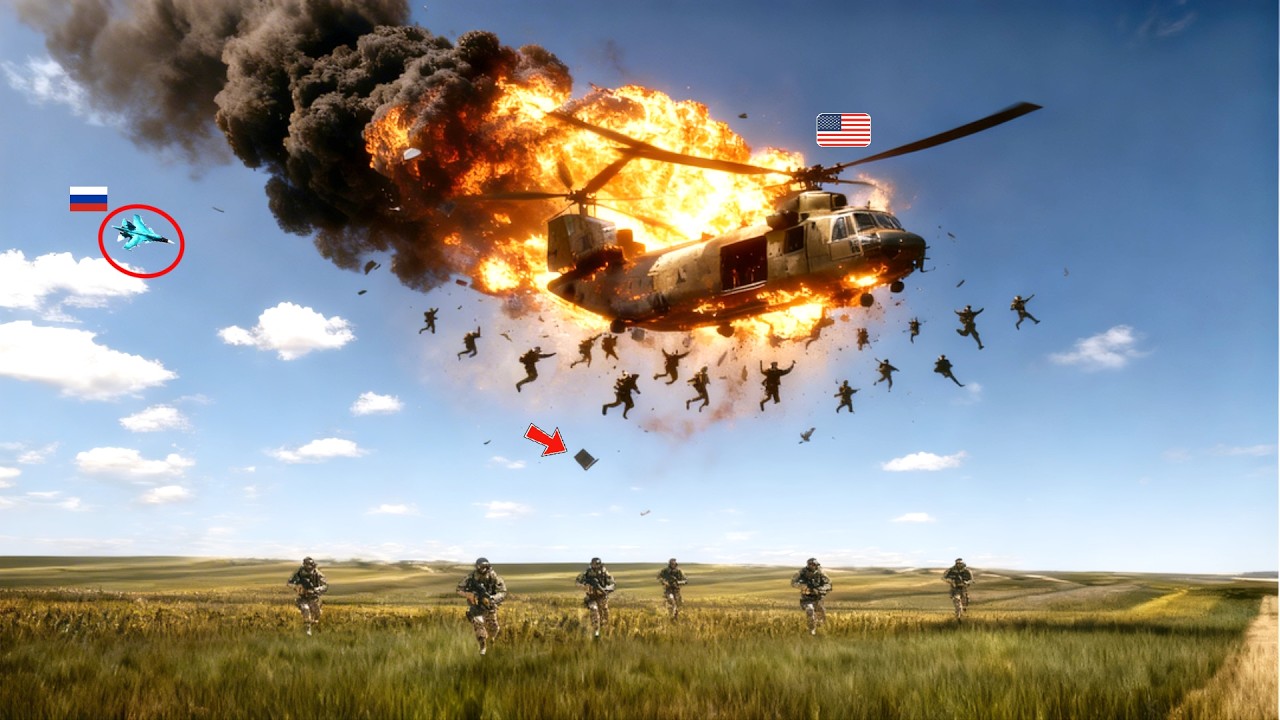 7 американских вертолетов CH-47 с 500 элитными военнослужащими были сбиты российскими Су-57.