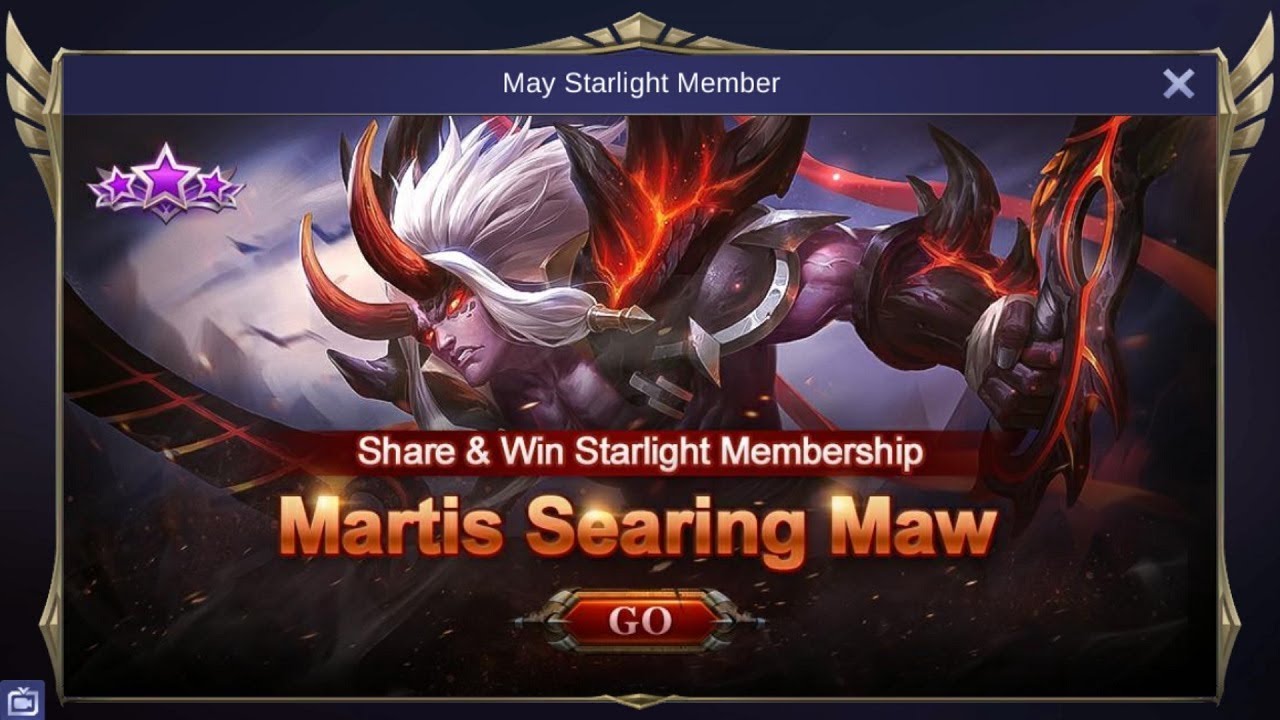 NEW STARLIGHT MEMBER SKIN MAY 2018 Hero Martis Searing Maw YouTube