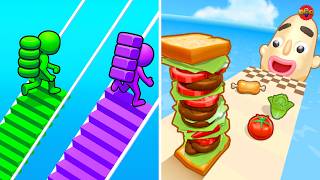I Played Sandwich Runner Vs Bridge Race for 60 Minutes SHOCKING Results | New Update (Andoid & iOS) screenshot 5