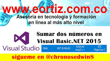 Sumar dos números en Visual Basic  NET 2015
