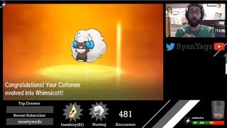 Shiny Cottonee via SOS evolves into Whimsicott in Pokemon Sun and Moon