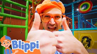 Having a Jump Around 🦘 | Blippi Learns Something New | Learning Videos for Kids 🔵🟠